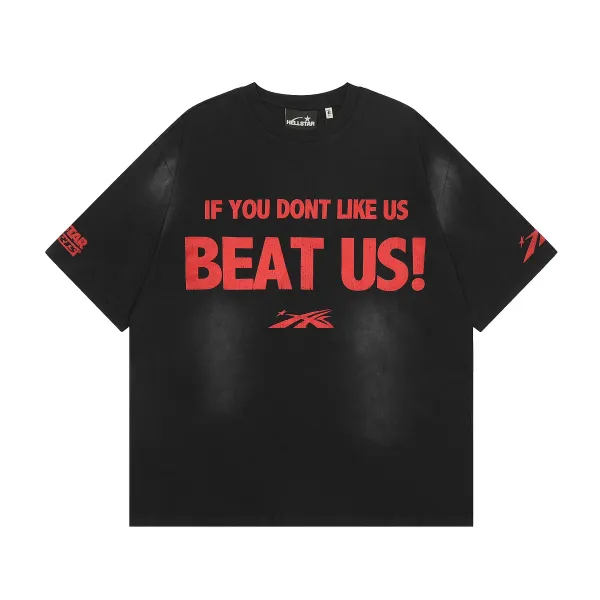 Hellstar If You Don't Like Us Beat Us Black T-Shirt - 1