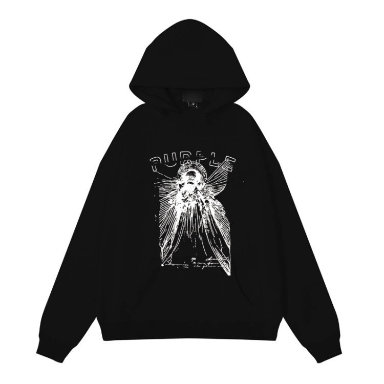 Purple Brand Hoodies & Sweatshirts Graphic-print pullover hoodie with kangaroo pocket — 06