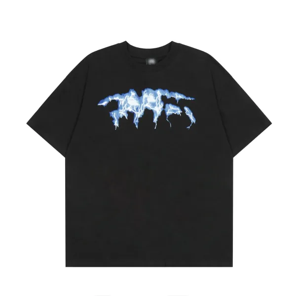 Design Lightning Graphic Black T-Shirt - 1