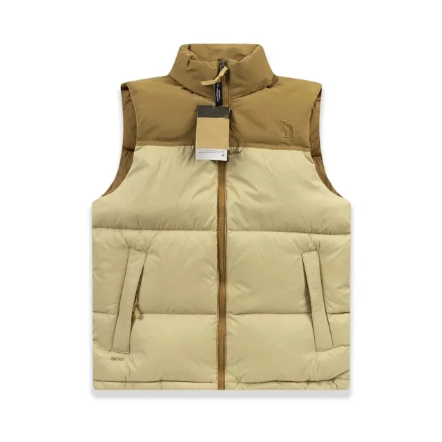 The North Face Vests 700-fill hooded color-block puffer vest product detail image 8