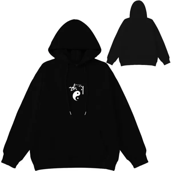 Stüssy Yin Yang Graphic Hoodie Black - 1