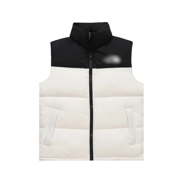 Design Color-Block Puffer Vest White / Black Outerwear.vest - 1