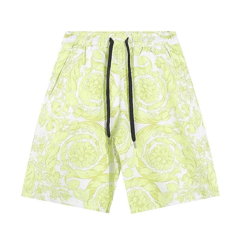 Versace Baroque Medusa Print White and Gold Shorts - 2