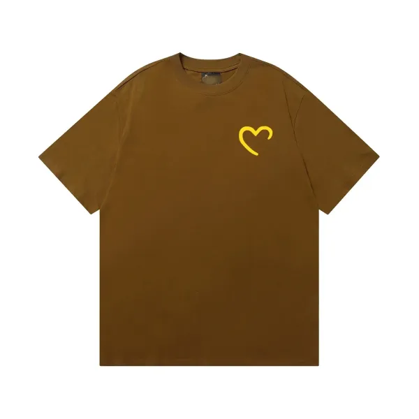 Design Heart Outline Brown T-Shirt - 1