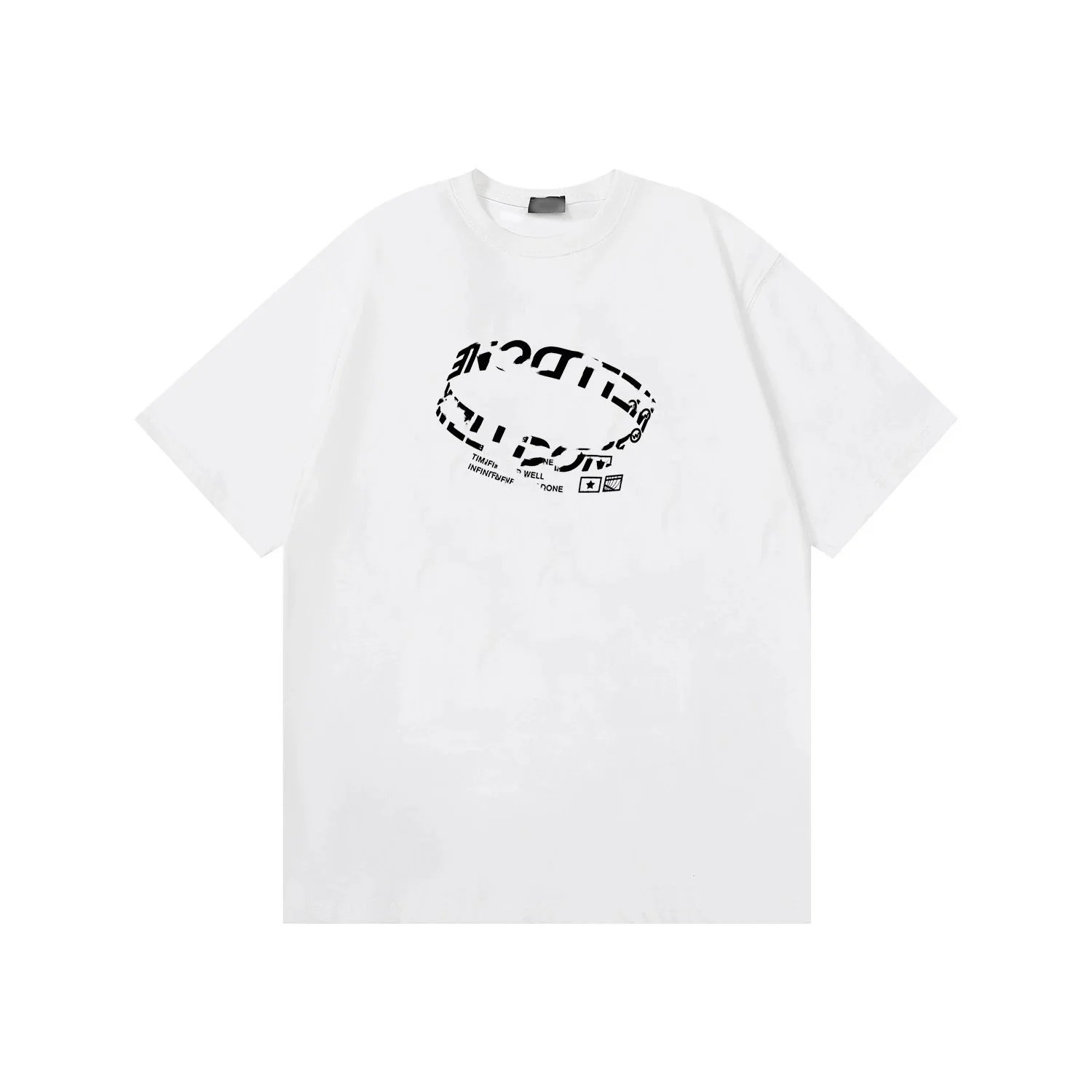 Abstract Graphic Print White