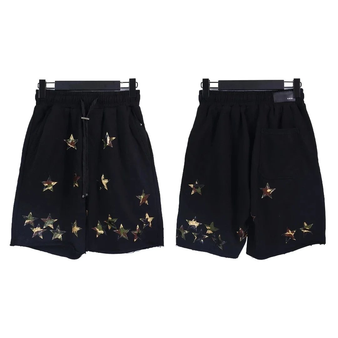 Amiri Script Logo Drawstring Shorts Blue - 10