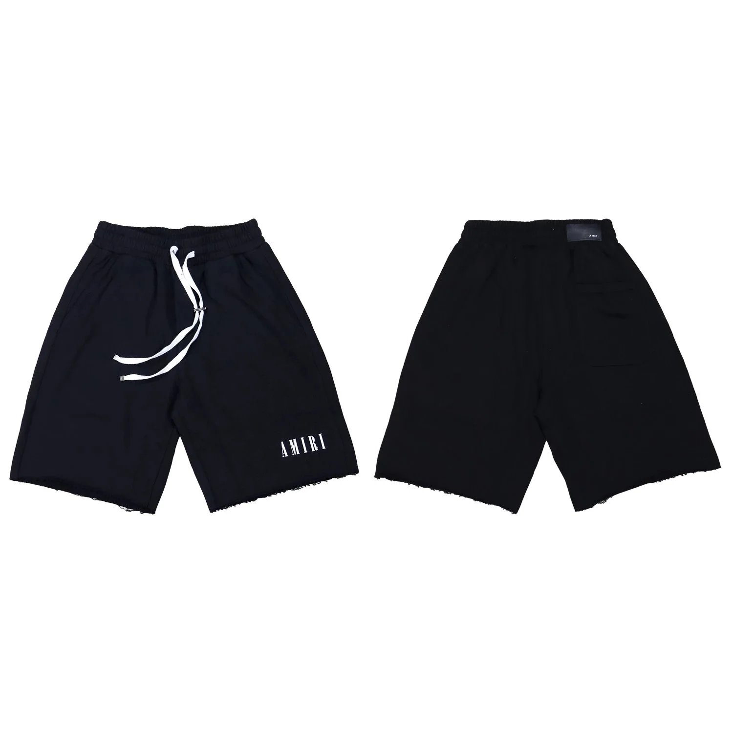 Amiri Script Logo Drawstring Shorts Blue - 11