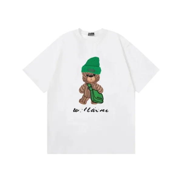 Design WellDone x Claire Bear Green Beanie T-Shirt White T-Shirts - 1