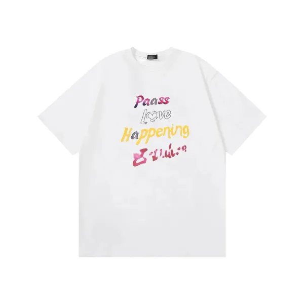 Design Paass Love Happening Graphic T-Shirt White - 1