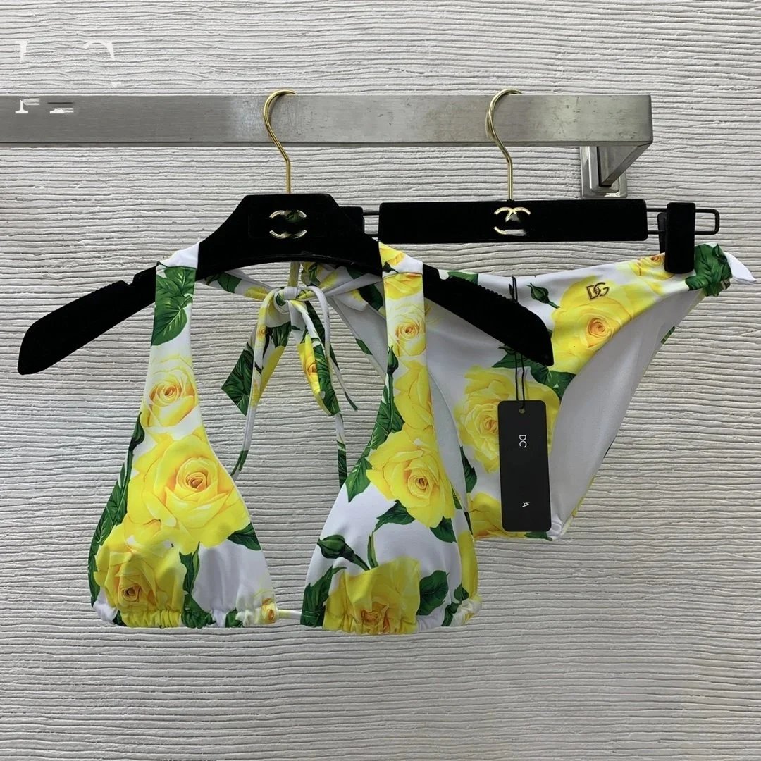Loewe Triangle String Bikini Set Army Green Swimwear - 3