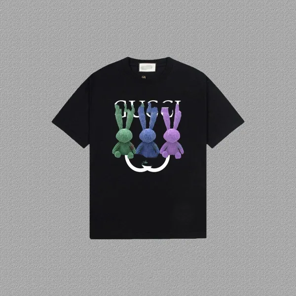 Gucci Rabbit Motif T-Shirt Black - 1