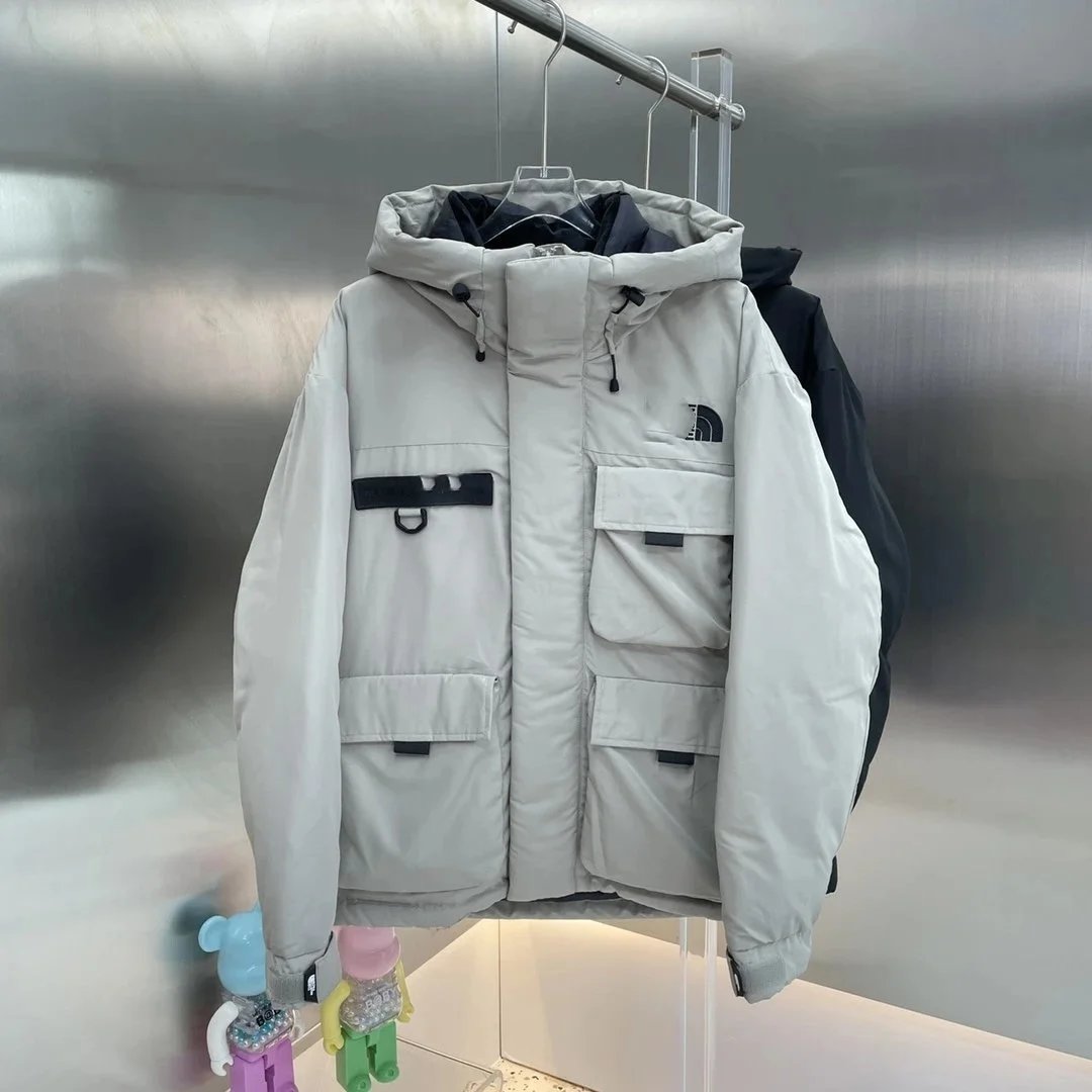 Moncler Down Jacket Black and Ivory Color-Block Puffer Jacket - 4