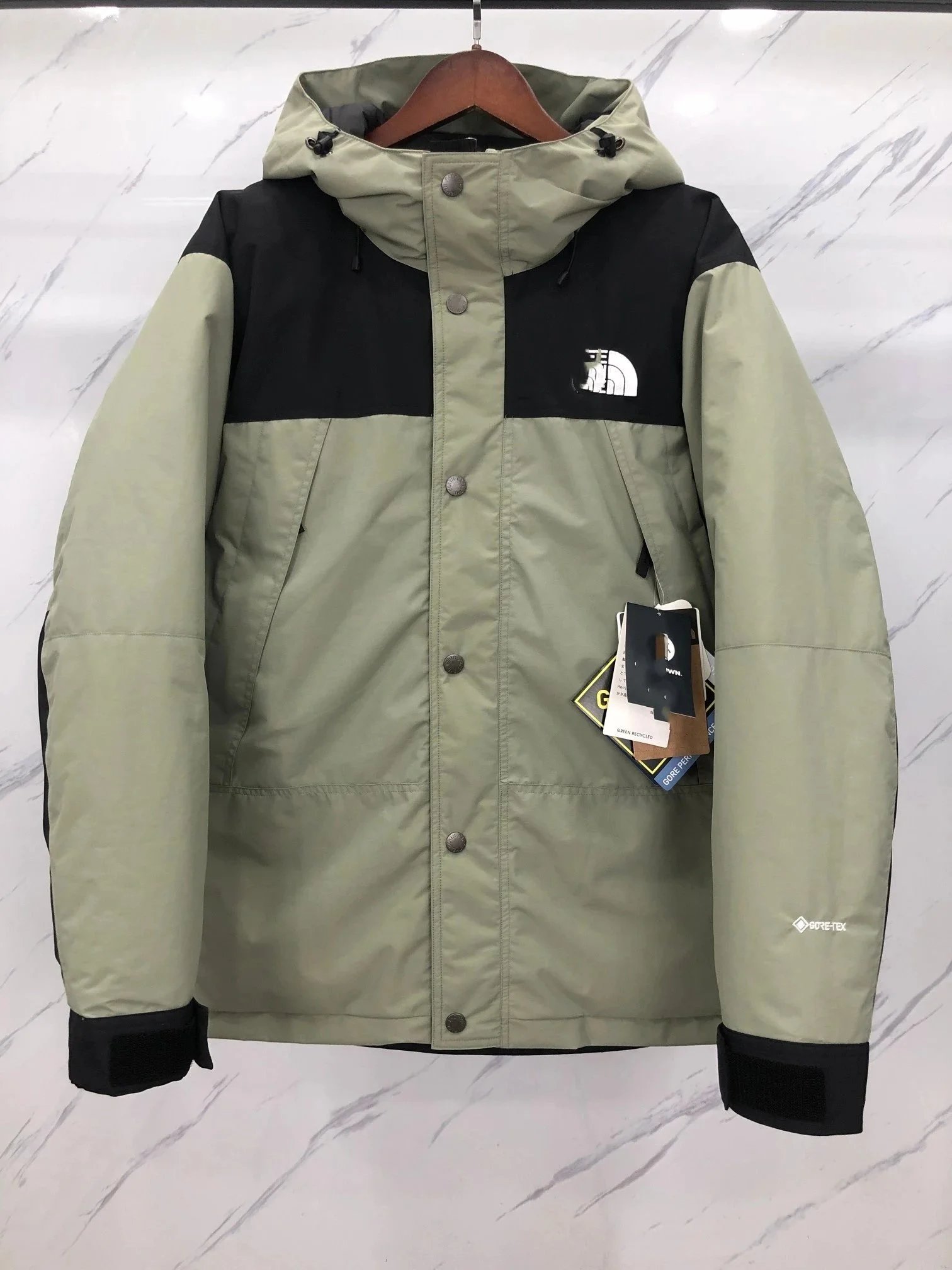 Moncler Down Jacket Black and Ivory Color-Block Puffer Jacket - 9