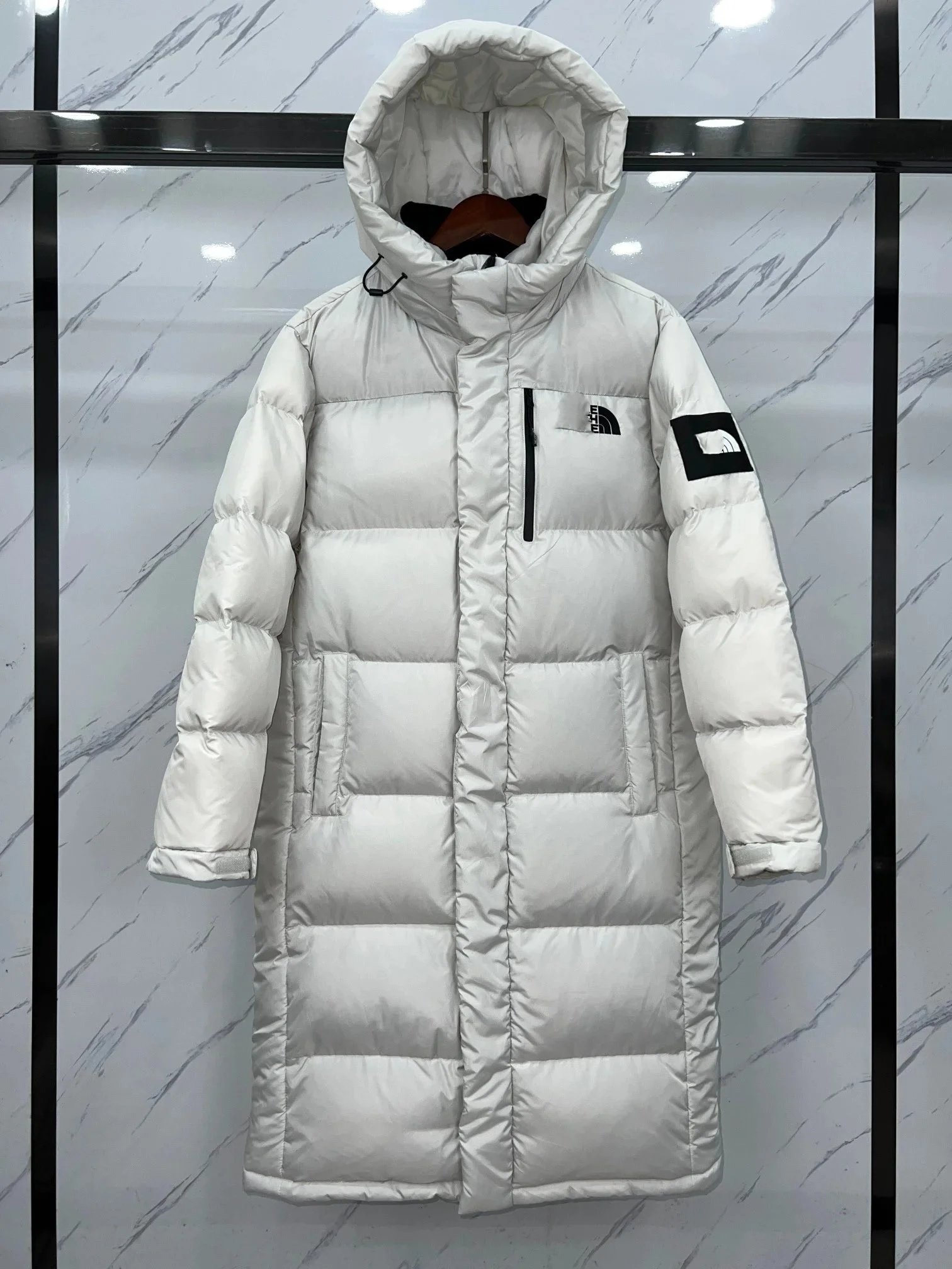 Moncler Down Jacket Black and Ivory Color-Block Puffer Jacket - 2