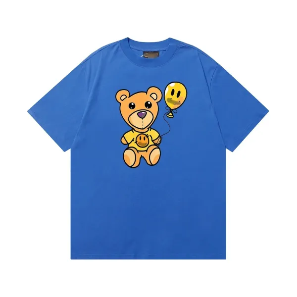 Design Bear with Balloon Graphic T-Shirt Blue - 1