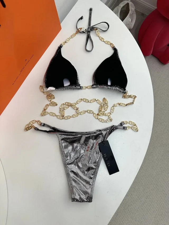 Celine Swimwear Triangle Bikini Set with Triomphe Hardware product detail image 24