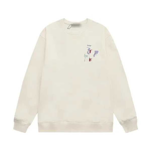 Design Abstract Script Long Sleeve T-Shirt White - 7