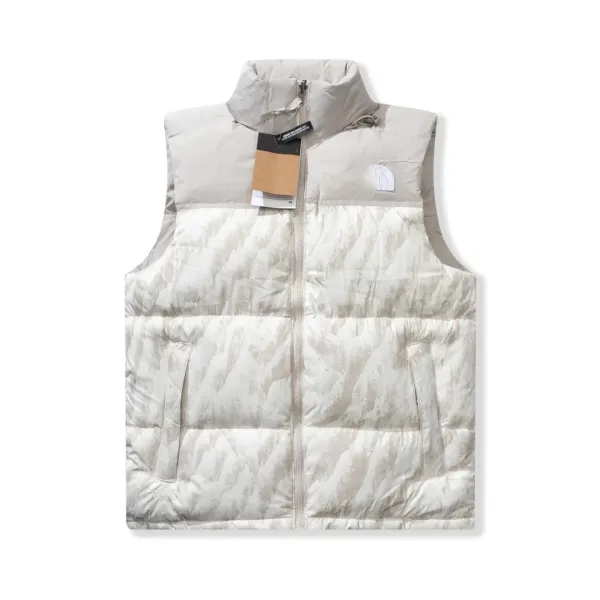 The North Face Nuptse Vest Beige Camo Puffer Vest Outerwear.vest - 1