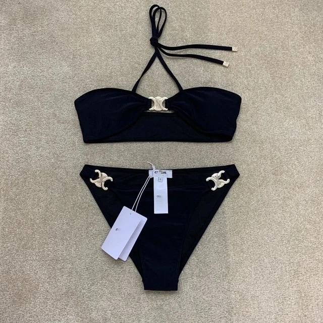 Celine Swimwear Triangle Bikini Set with Triomphe Hardware product detail image 29
