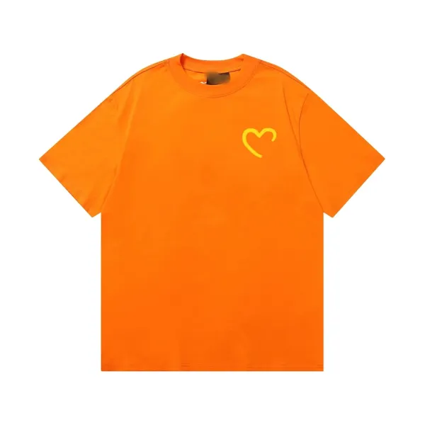 Design Heart Outline Orange T-Shirt - 1