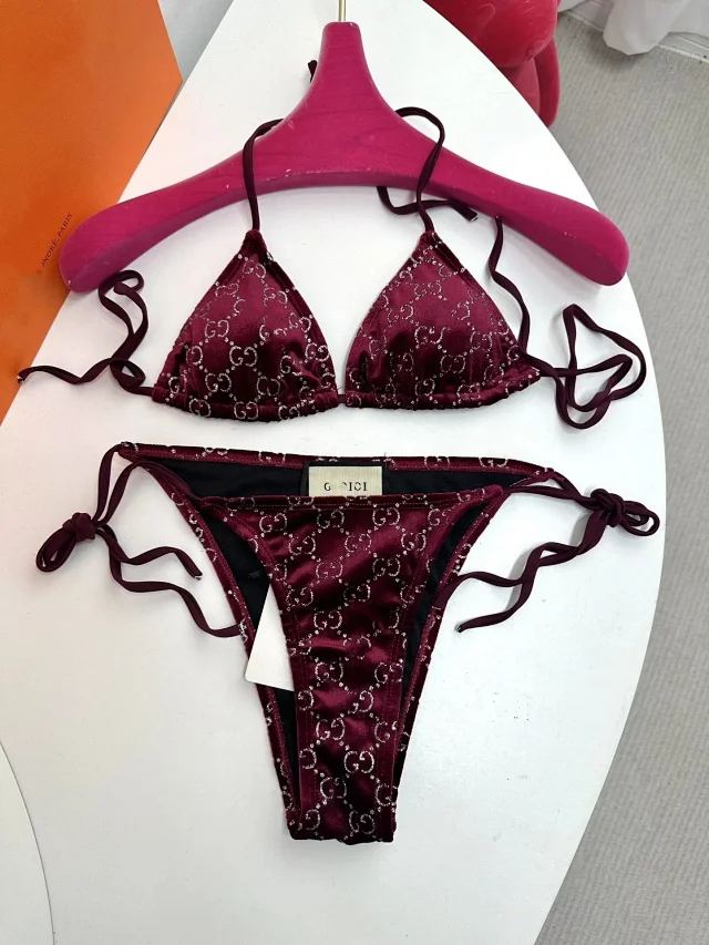 Celine Swimwear Triangle Bikini Set with Triomphe Hardware product detail image 5