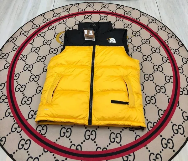 The North Face Nuptse Vest Yellow / Black Down Vest Outerwear.vest - 1