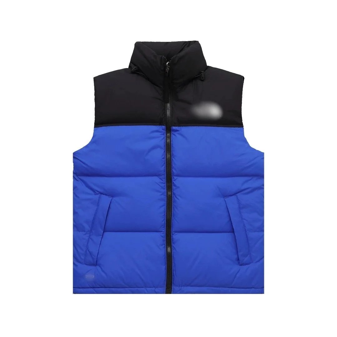 The North Face Vests 700-fill hooded color-block puffer vest — 26