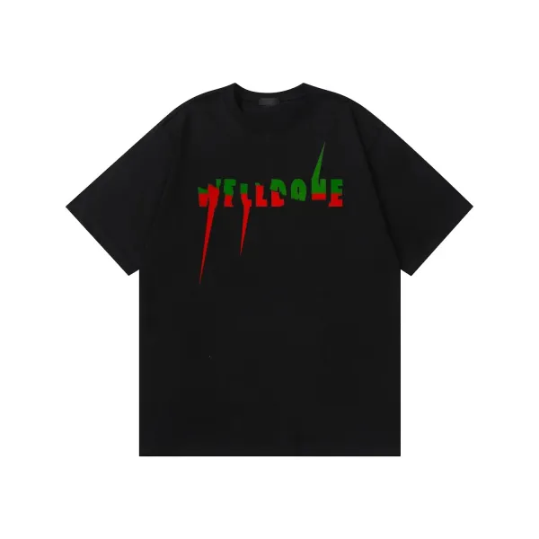 Design Wildone Red Green Graphic T-Shirt Black - 1