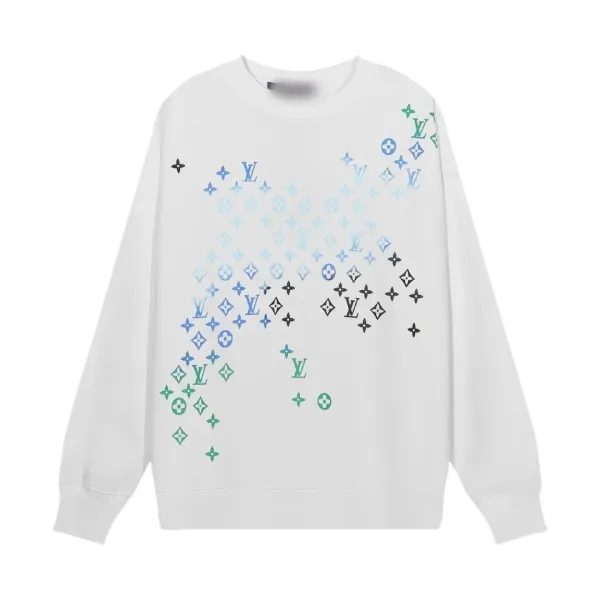Design Abstract Script Long Sleeve T-Shirt White - 6
