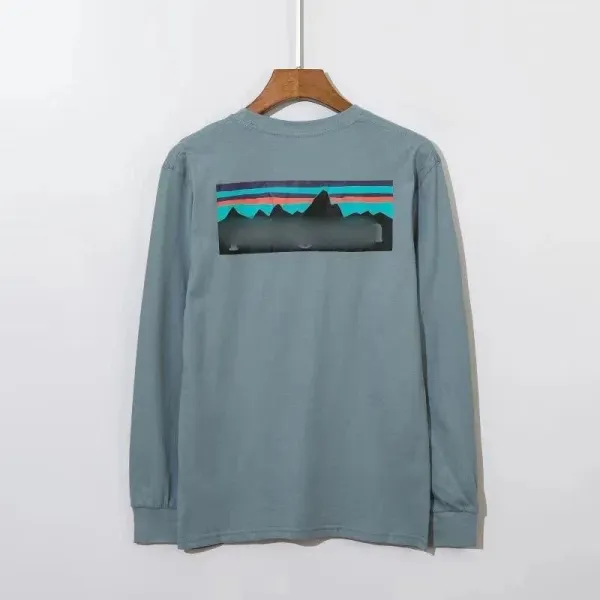 Patagonia P-6 Logo Responsibili-T Long Sleeve T-Shirt Slate Blue - 1