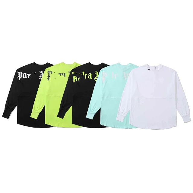 Palm Angels T-Shirts Long-Sleeve Crewneck Logo T-Shirt product detail image 1