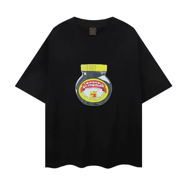Design Marmite Jar Graphic Print Black Oversized T-Shirt - 1