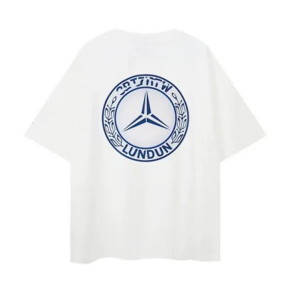 Design Lundun x Mercedes-Benz Logo Oversized T-Shirt White T-Shirts - 1