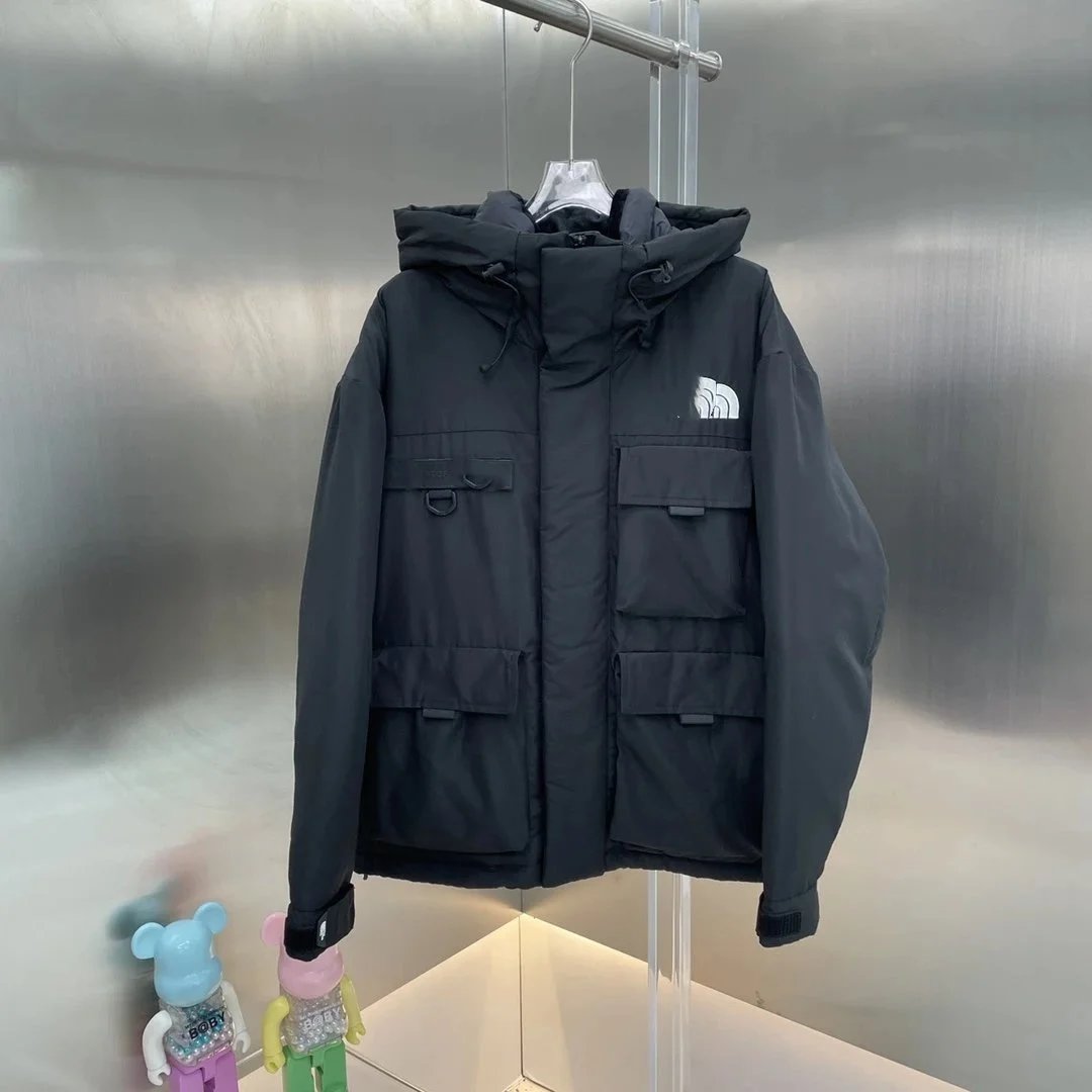 Moncler Down Jacket Black and Ivory Color-Block Puffer Jacket - 6