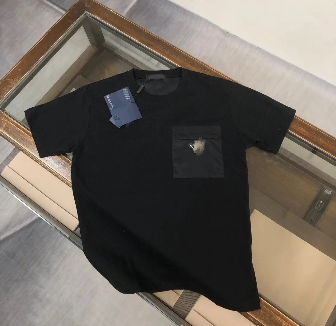 Prada Triangle Logo Print Black T-Shirt - 17