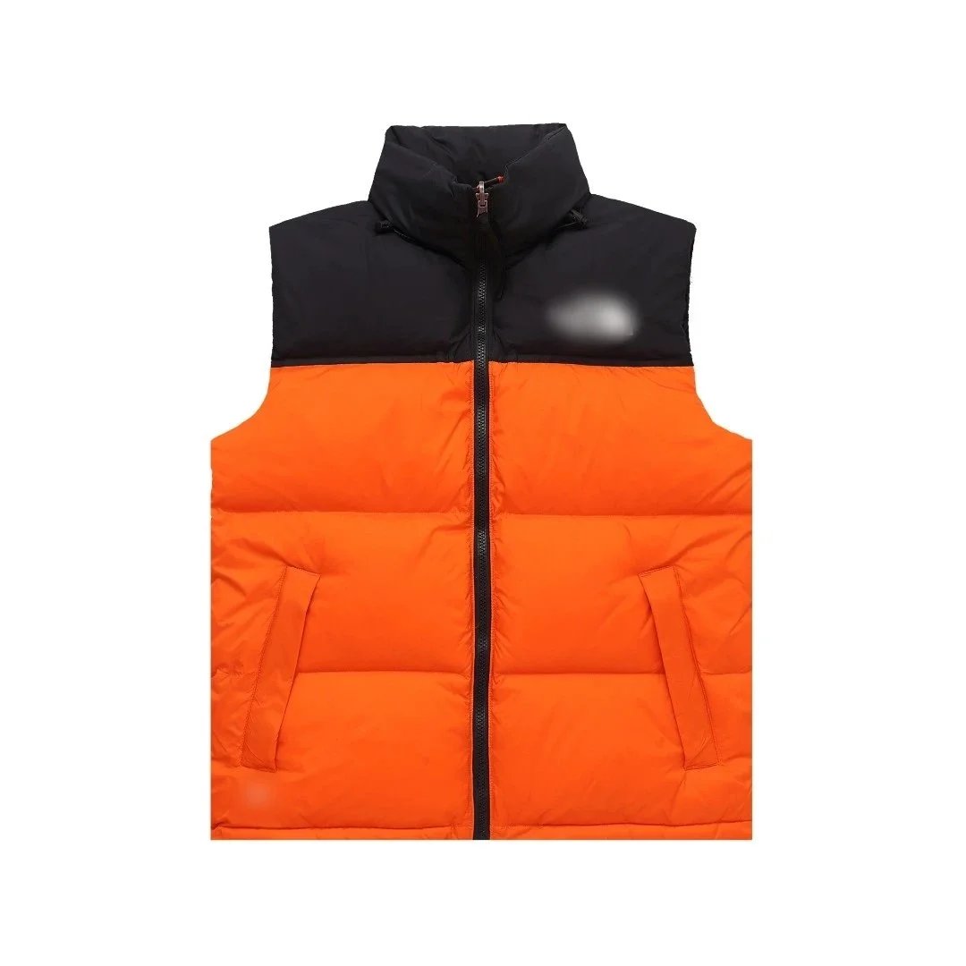 The North Face Vests 700-fill hooded color-block puffer vest — 30