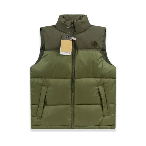 The North Face Nuptse Vest Army Green Down Vest Outerwear.vest - 1