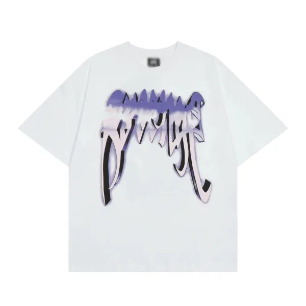 Design Graffiti Logo Oversized T-Shirt White - 1