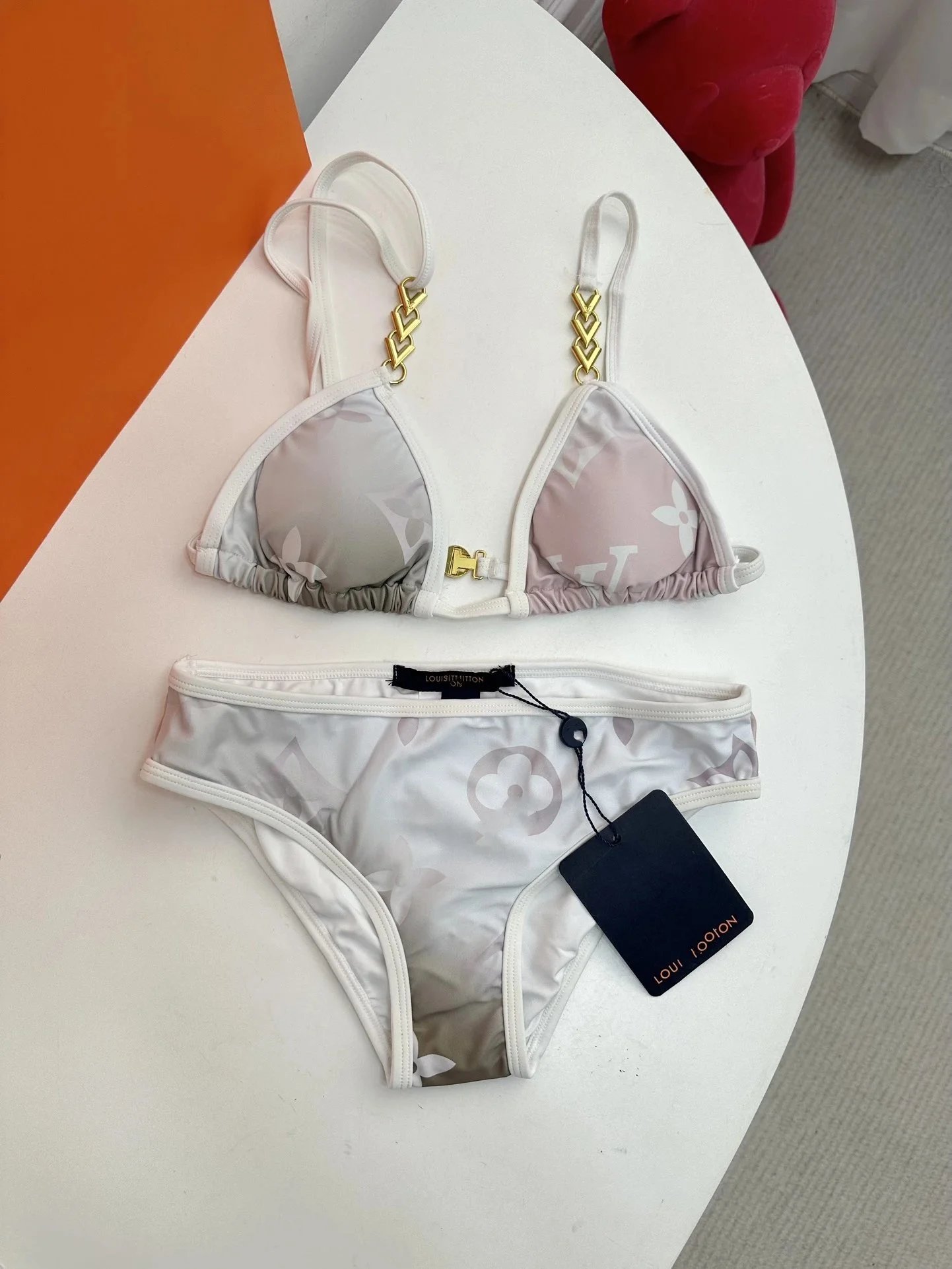 Miu Miu Waffle Texture Bralette and Thong Set Lilac Underwear - 12