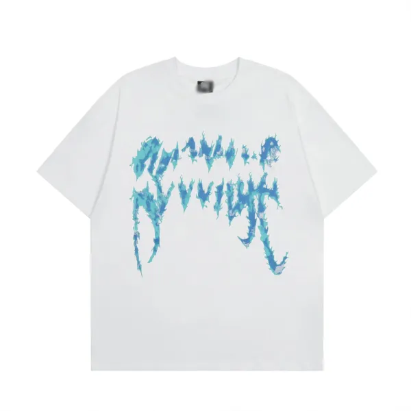 Design Distorted Logo Graphic T-Shirt White - 1