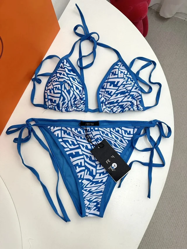 Celine Swimwear Triangle Bikini Set with Triomphe Hardware product detail image 8