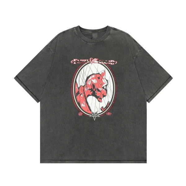 Hellstar Studios Devil Graphic Washed Black T-Shirt - 1