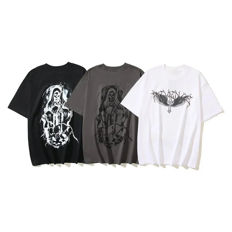 Unbranded T-Shirts Oversized Winged Cross Graphic image 2