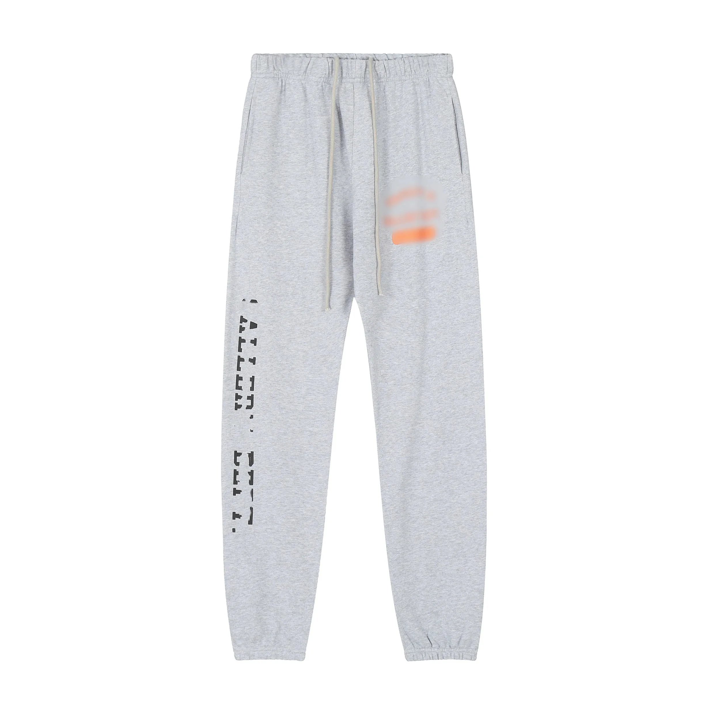 Design Graphic Print Distressed Pants White / Navy - 2