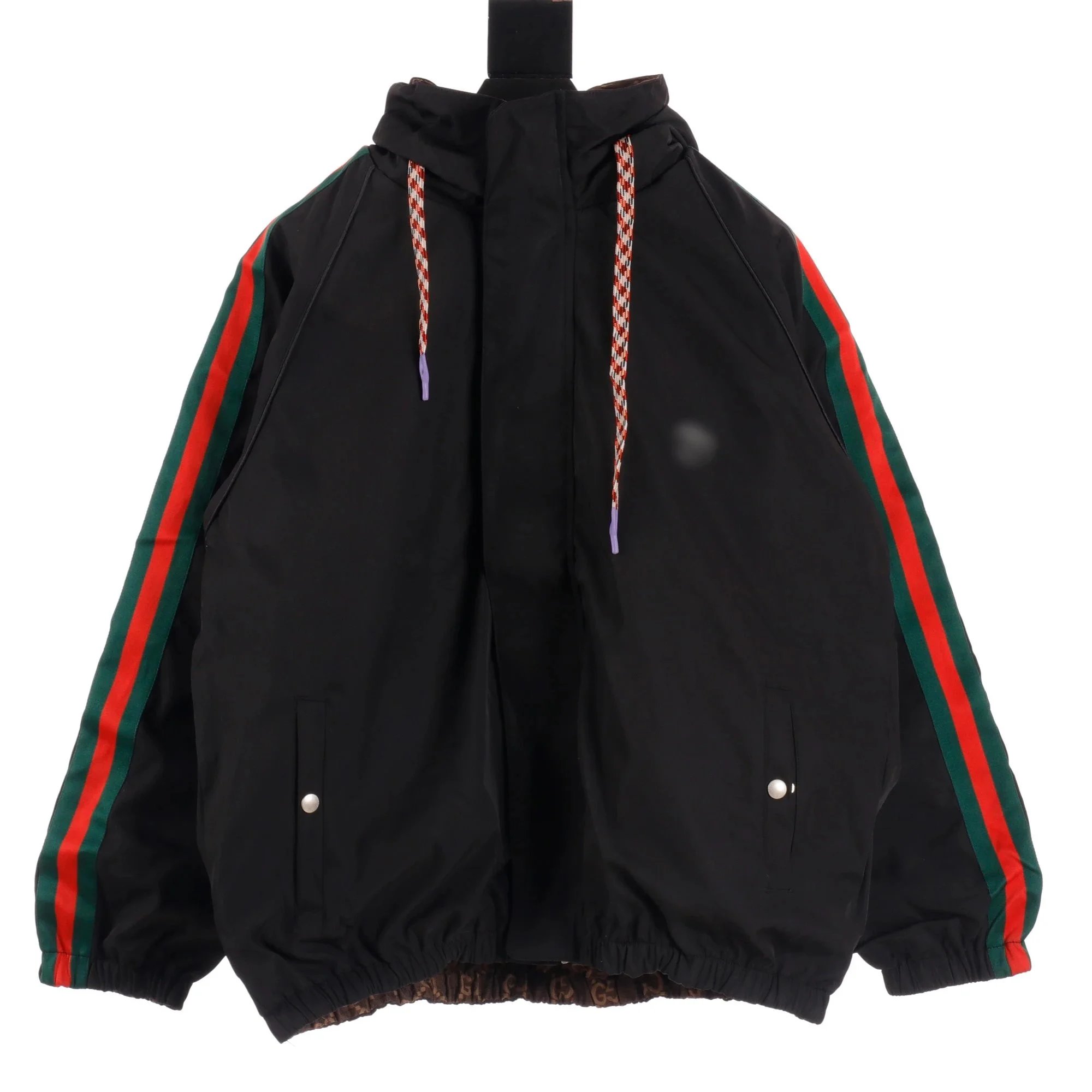Gucci GG Monogram Red and Navy Bomber Jacket - 7