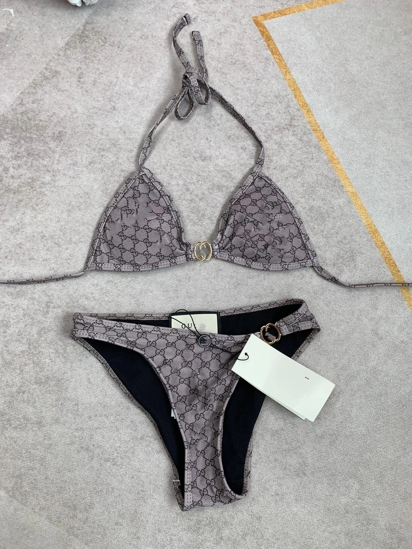 Miu Miu Waffle Texture Bralette and Thong Set Lilac Underwear - 20