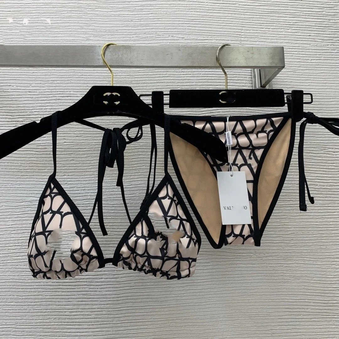 Loewe Triangle String Bikini Set Army Green Swimwear - 5