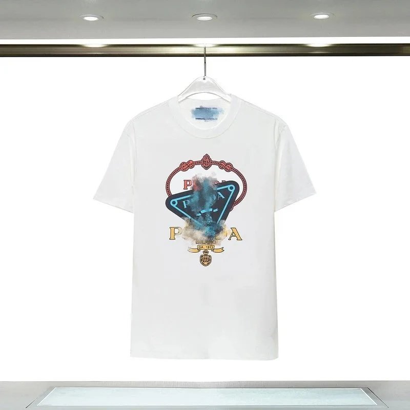 Prada Triangle Logo Print Black T-Shirt - 36