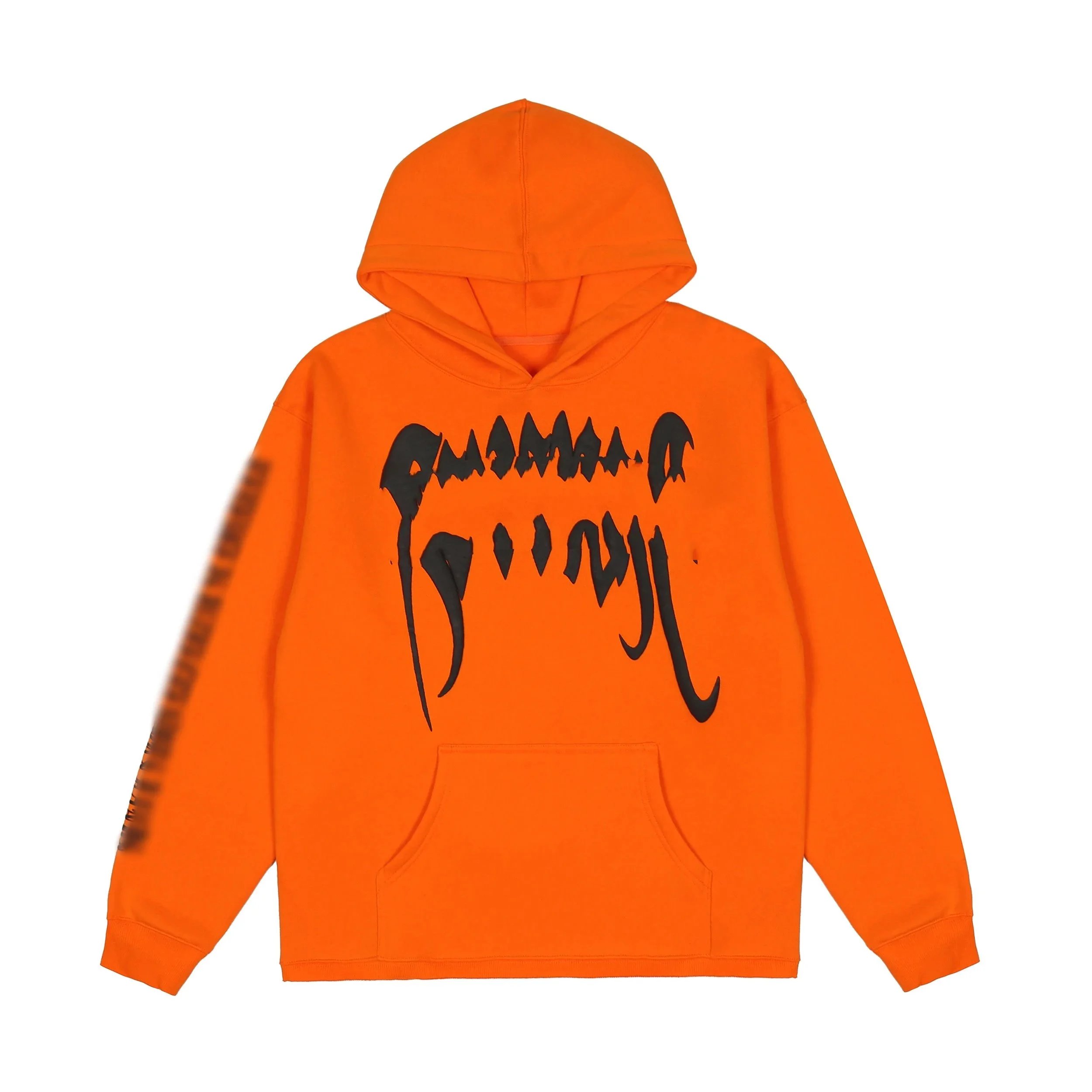 Design Monster Mouth Orange Hoodie - 1