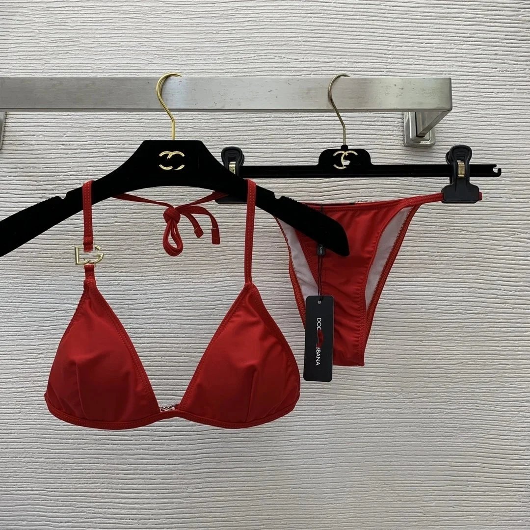 Loewe Triangle String Bikini Set Army Green Swimwear - 8